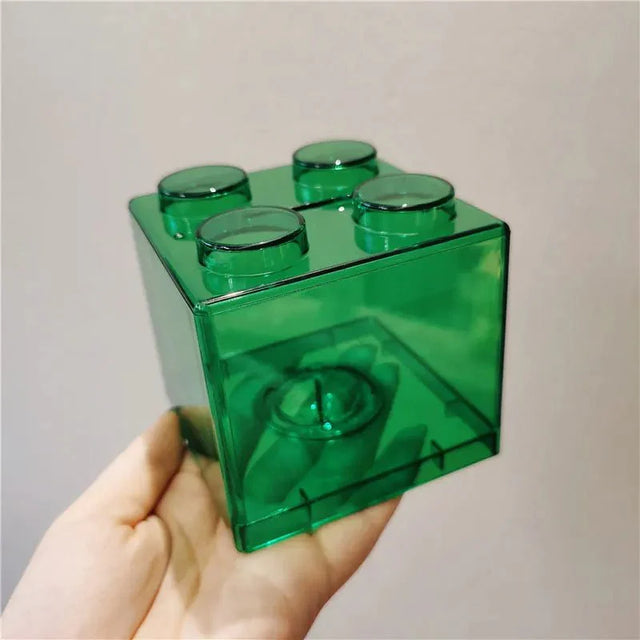 Translucent Building Block Money Box - Fun Plastic Savings Bank