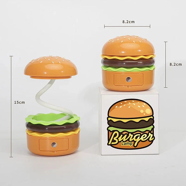 LED Night Light & Pencil Sharpener with Fun Hamburger Design