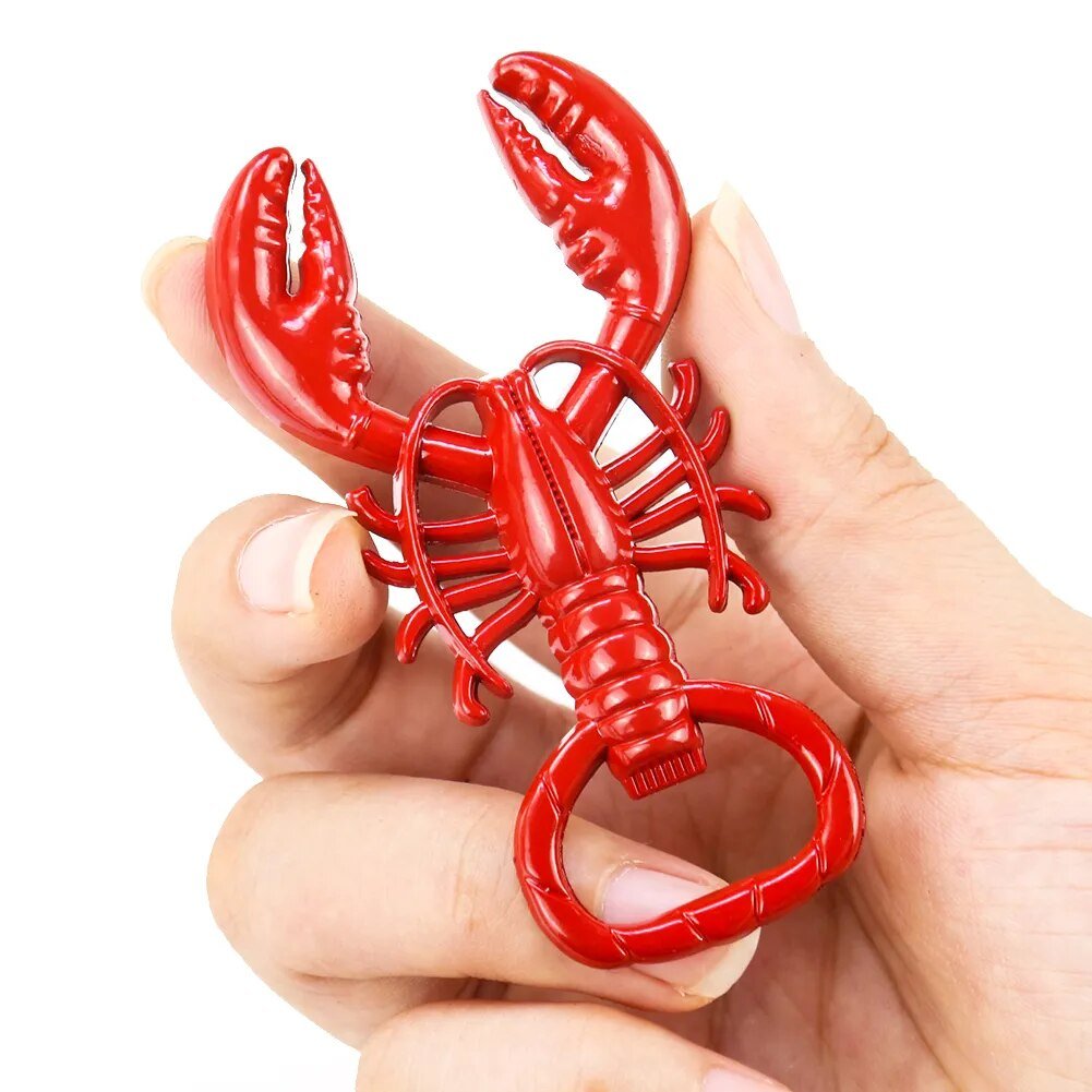 Lobster Shaped Corkscrew Bottle Opener in Zinc Alloy Metal