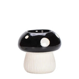 Red and Black Mushroom Shape Ceramic Vase for Home Decor