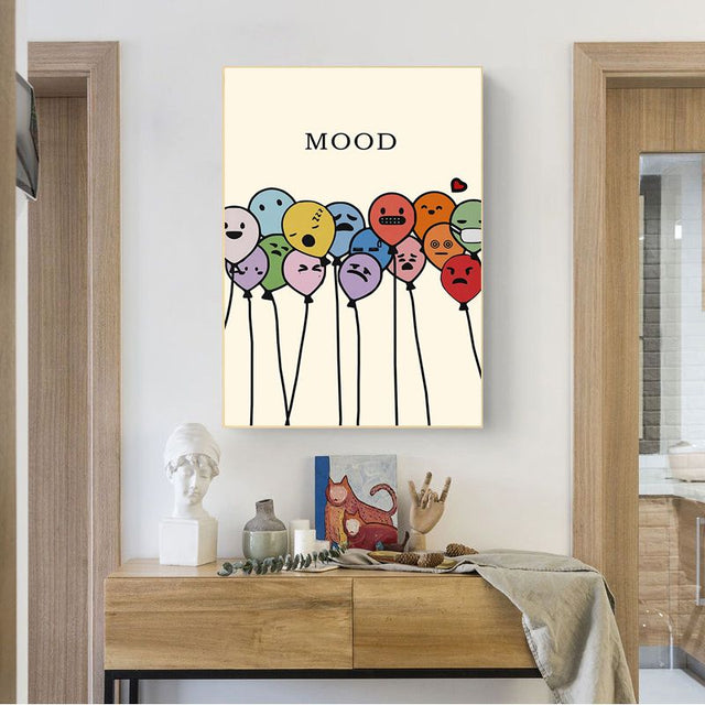 Retro Style Cartoon Smile Inspirational Quote Posters Paper