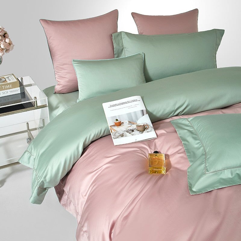Reversible Egyptian Cotton Duvet Cover Set – 1000 TC Luxury Bedding