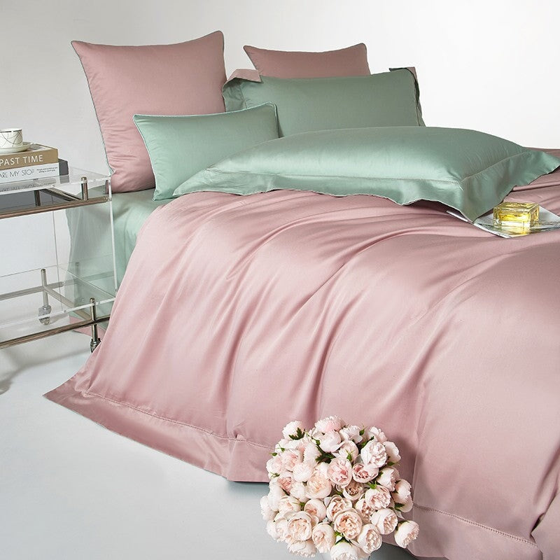 Reversible Egyptian Cotton Duvet Cover Set – 1000 TC Luxury Bedding