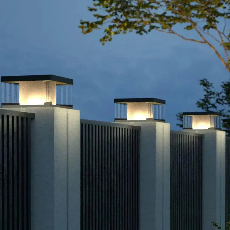 Sleek Solar-Powered Waterproof Garden Pathway Post Lights