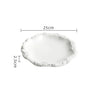 Rock Pattern Edged Ceramic Serving Plate for Stylish Dining