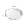 Rock Pattern Edged Ceramic Serving Plate for Stylish Dining