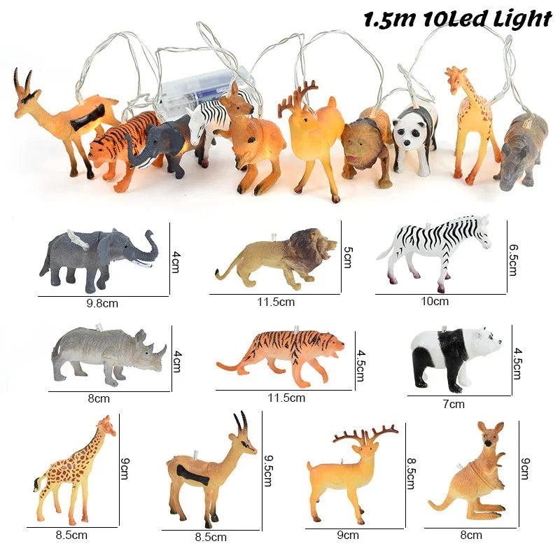 SafariGlow – 1.5m Animal Garland LED Lights for Playful Celebrations