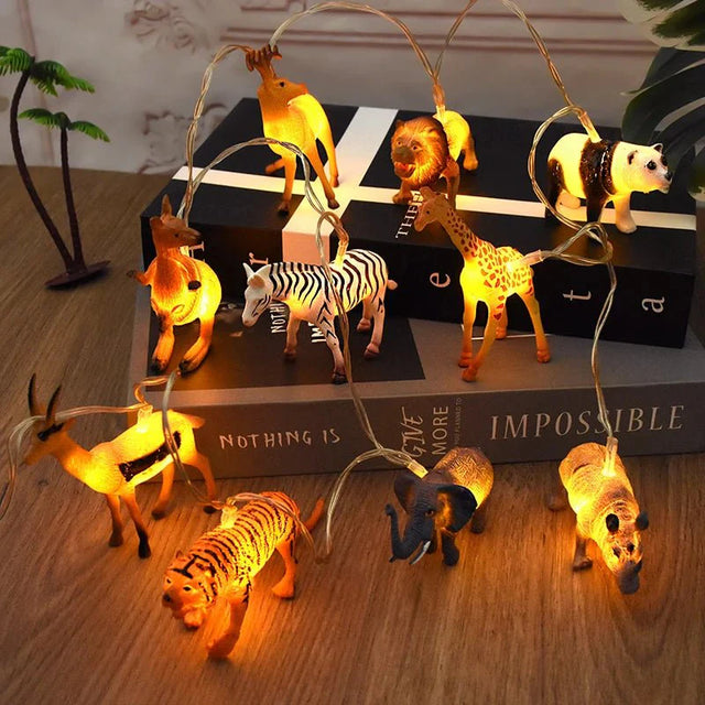 SafariGlow – 1.5m Animal Garland LED Lights for Playful Celebrations
