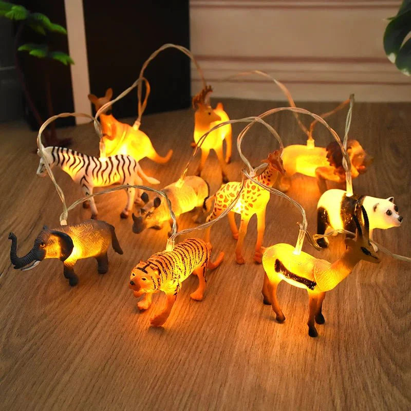 SafariGlow – 1.5m Animal Garland LED Lights for Playful Celebrations