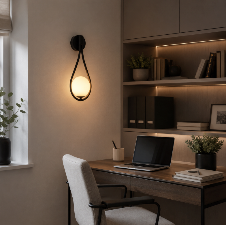 Teardrop Glass Ball Wall Sconce, Modern Nordic Wall Light