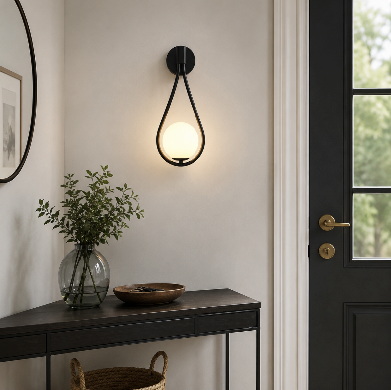 Teardrop Glass Ball Wall Sconce, Modern Nordic Wall Light