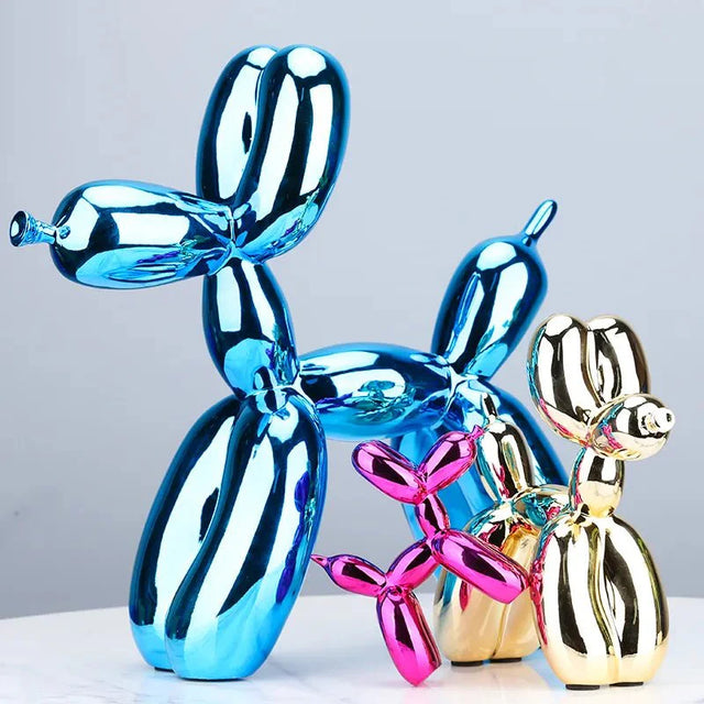 Shiny Resin Balloon Dog Living Room Ornament Modern Style