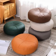 Simple Japanese Style Nappa Leather Floor Cushion Round
