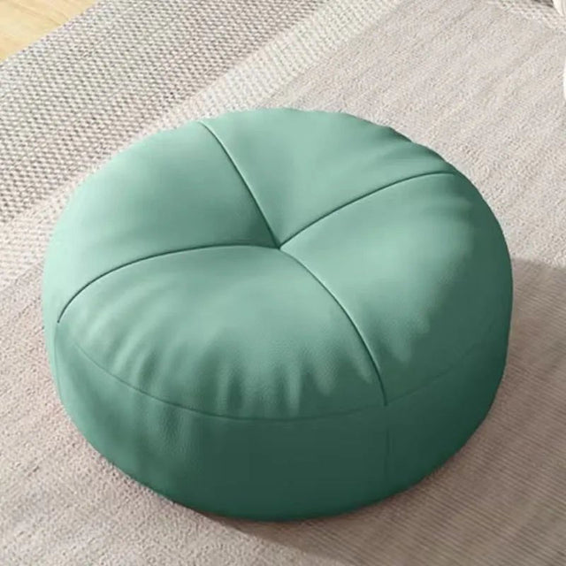 Simple Japanese Style Nappa Leather Floor Cushion Round