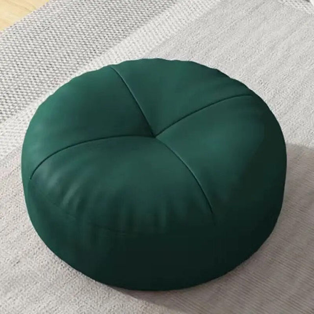 Simple Japanese Style Nappa Leather Floor Cushion Round