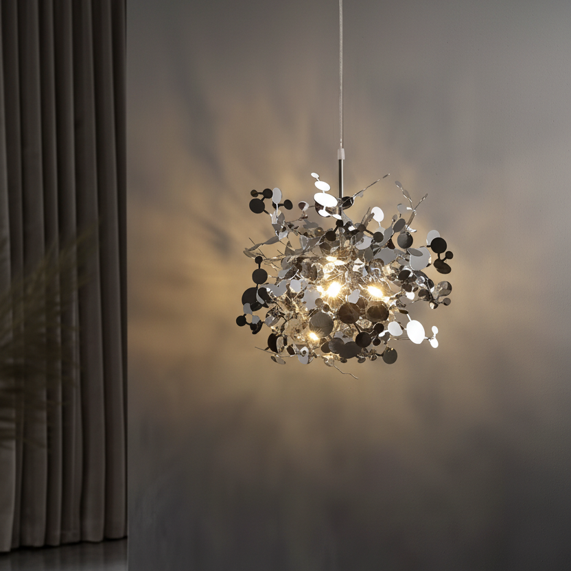 Single Head Chrome Pendant – Moody Minimal Setting