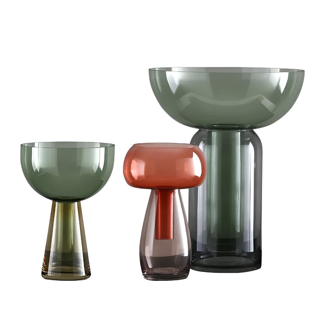 Small Glass Hydroponic Vase for Modern Tabletop Decor