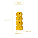 Smiling Faces Ceramic Vase Set with Modern Design