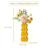 Smiling Faces Ceramic Vase Set with Modern Design