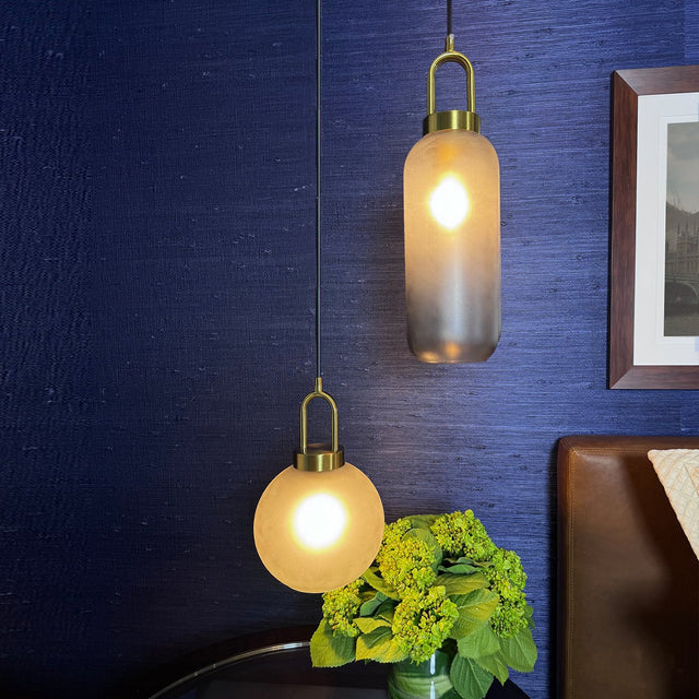 Smoked Glass Pendant Light – Industrial Ceiling Lamp for Kitchen, Dining & Living Room