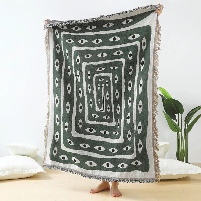 Snake Eye Design Sofa Blanket for Cozy Home Decor