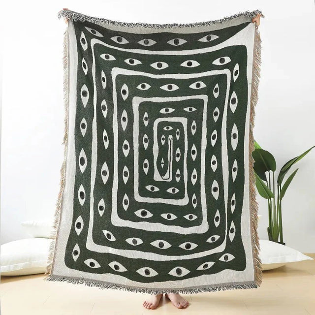 Snake Eye Design Sofa Blanket for Cozy Home Decor