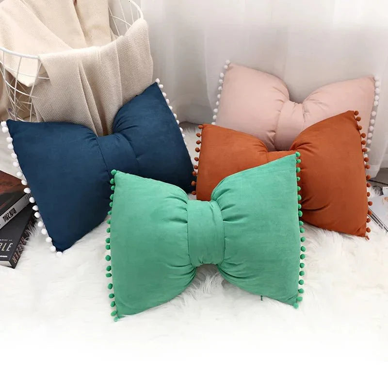 Solid Candy Colour Tasseled Cushion Cover Velvet 50x30cm