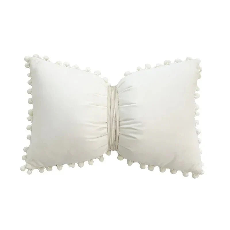 Solid Candy Colour Tasseled Cushion Cover Velvet 50x30cm