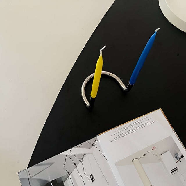 Stainless Steel U-Shaped Candlestick Holder