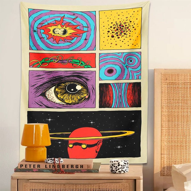 Starry Sky Psychedelic Tapestry Wall Hanging 100% Polyester