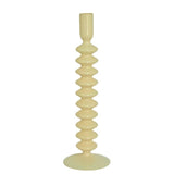 Stylish Ivory Coloured Candle Holders - Handmade Glass Decor