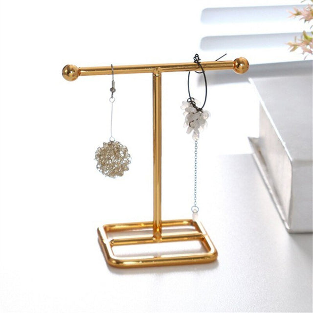 T-Bar Wrought Iron Jewellery Display Organiser with Modern Style