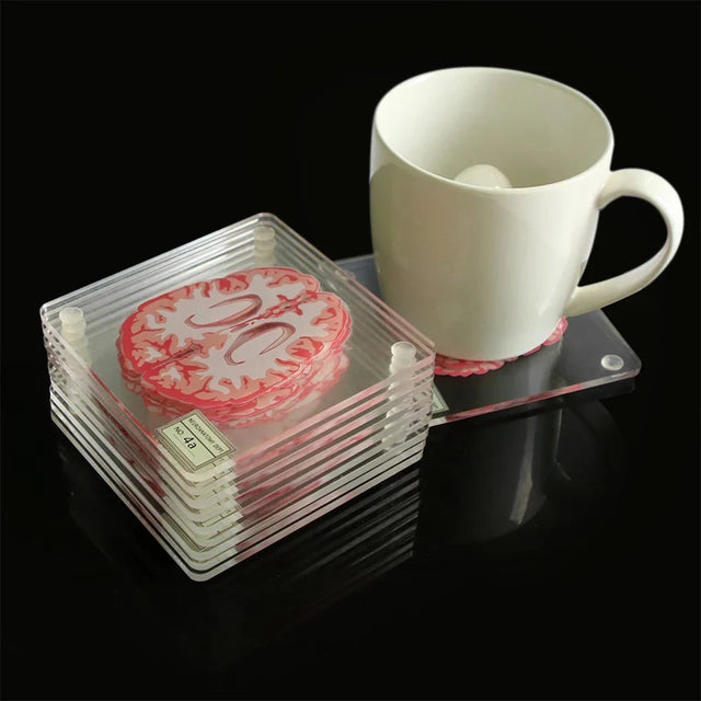 Novelty Ten Piece 'Brain' Coaster Set in Unique Design