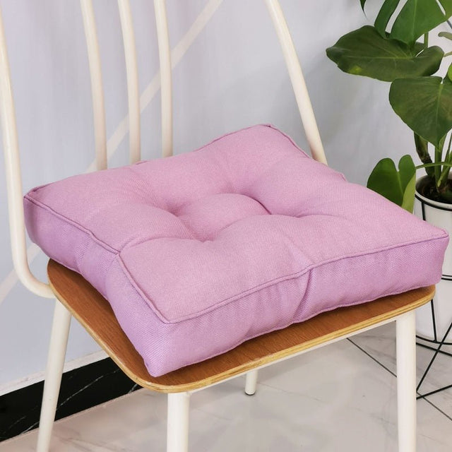 Thickened Candy Coloured Cushion in Imitation Linen Style