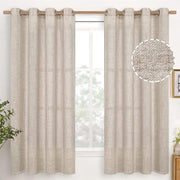 Japanese Style Linen Luxury Curtains with Grommet Design