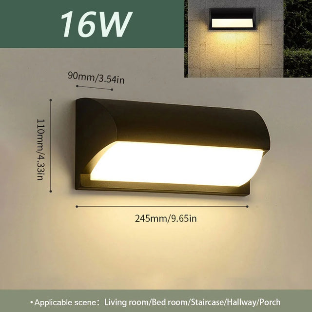 LED Wall Lamp with Motion Sensor, Modern ABS Waterproof Design