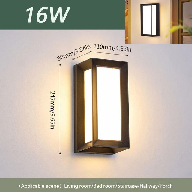 LED Wall Lamp with Motion Sensor, Modern ABS Waterproof Design