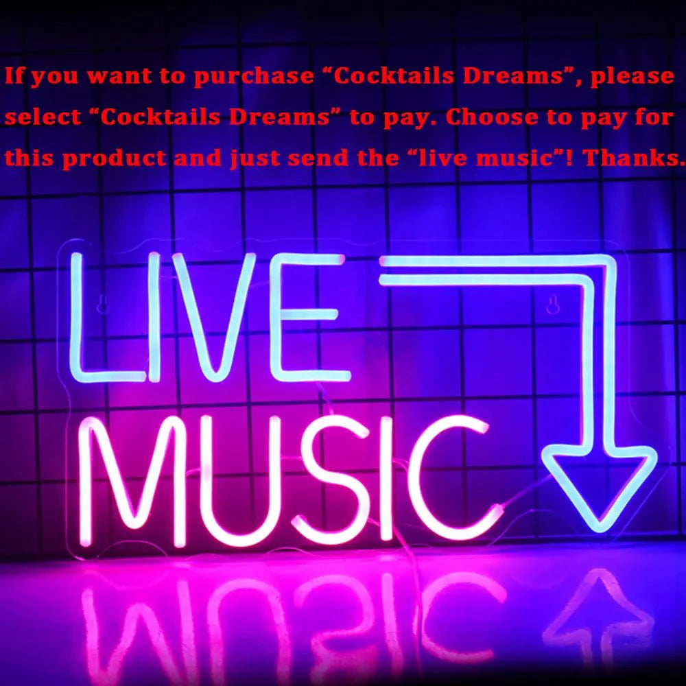 Cocktails & Beer LED Neon Sign – Vibrant USB-Powered Bar & Party Décor