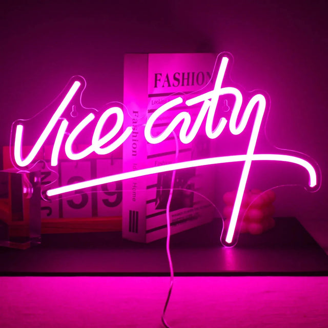 Vice City – Pink LED Neon Sign for a Bold & Retro Aesthetic