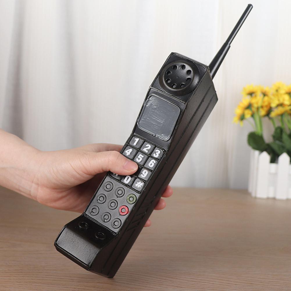 Vintage Classic Brick Cell Phone Model Ornament Retro Metal