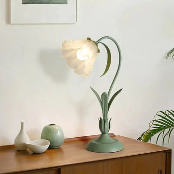 Vintage French Style Flower Bedside Table Lamp