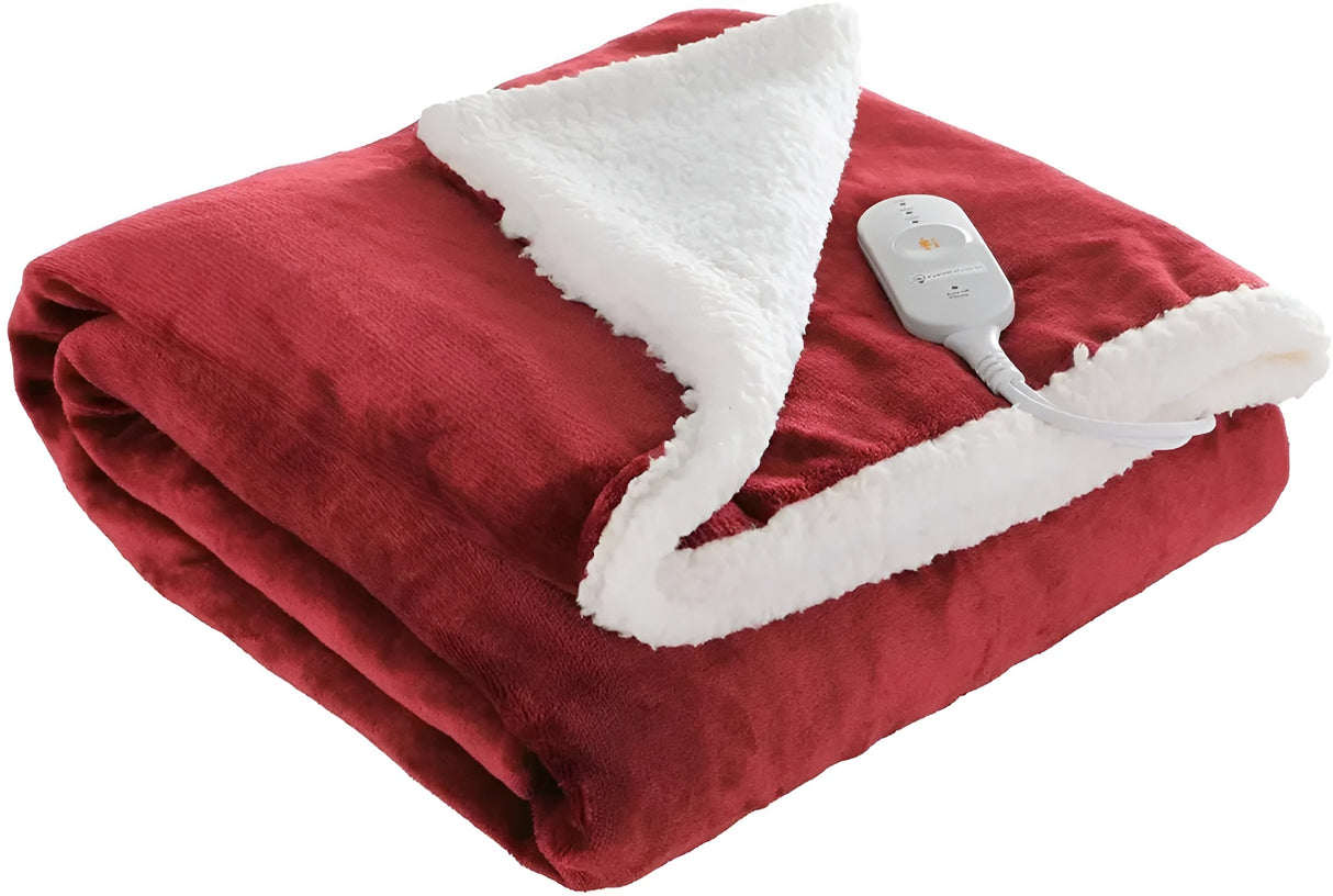Flannel Electric Heating Blanket Full Body Warmer Timer 180 x 130