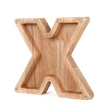 Wooden Alphabet Letters Initial Piggy Bank Personalized Decor
