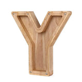 Wooden Alphabet Letters Initial Piggy Bank Personalized Decor