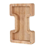 Wooden Alphabet Letters Initial Piggy Bank Personalized Decor
