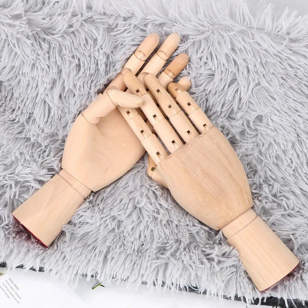 Wooden Movable Hand Model 25cm Modern Art Reference
