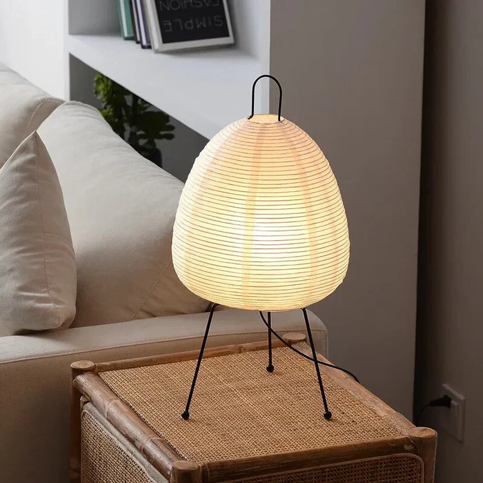 Japanese Design Akari Wabi-sabi Rice Paper Table Lamp